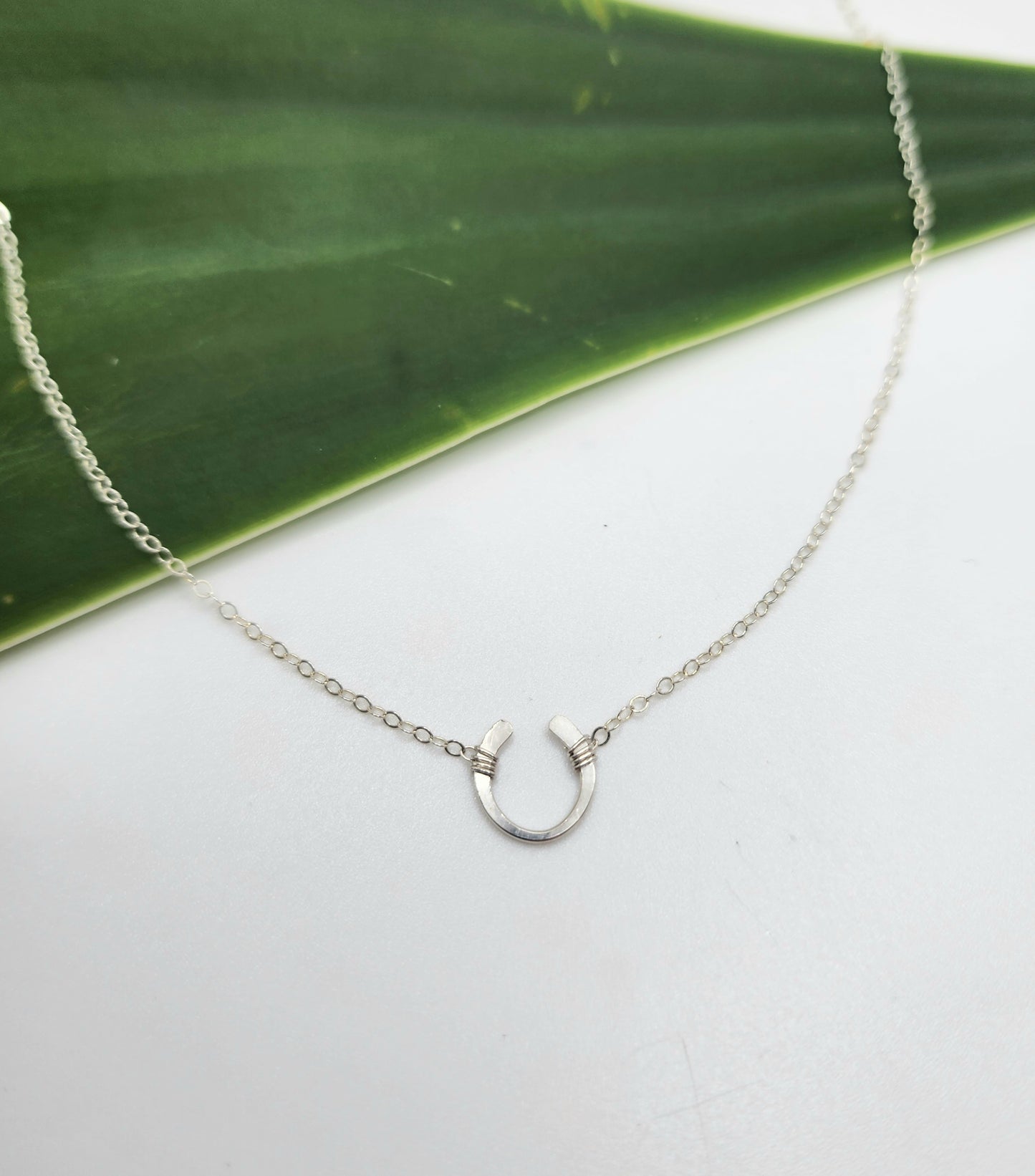 Tiny Horseshoe Necklace, Gold Filled, Sterling Silver, Mixed Metals