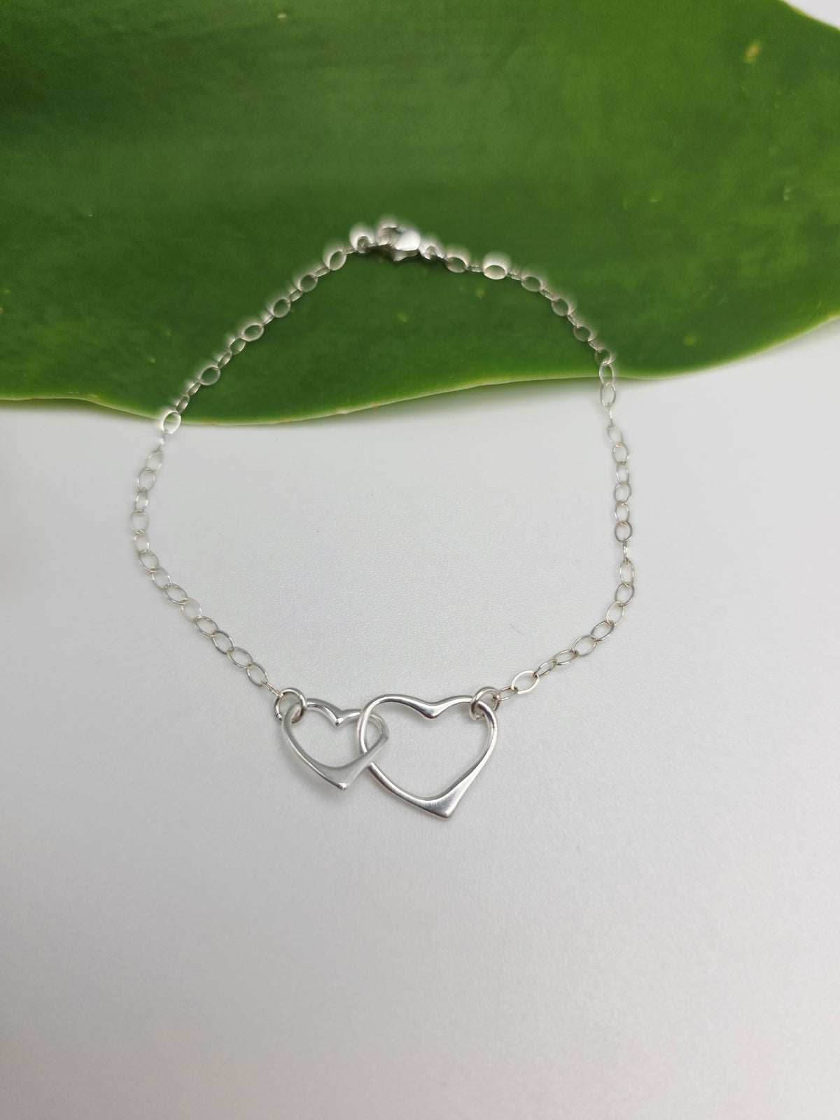 Sterling Silver Double Heart Bracelet My Store