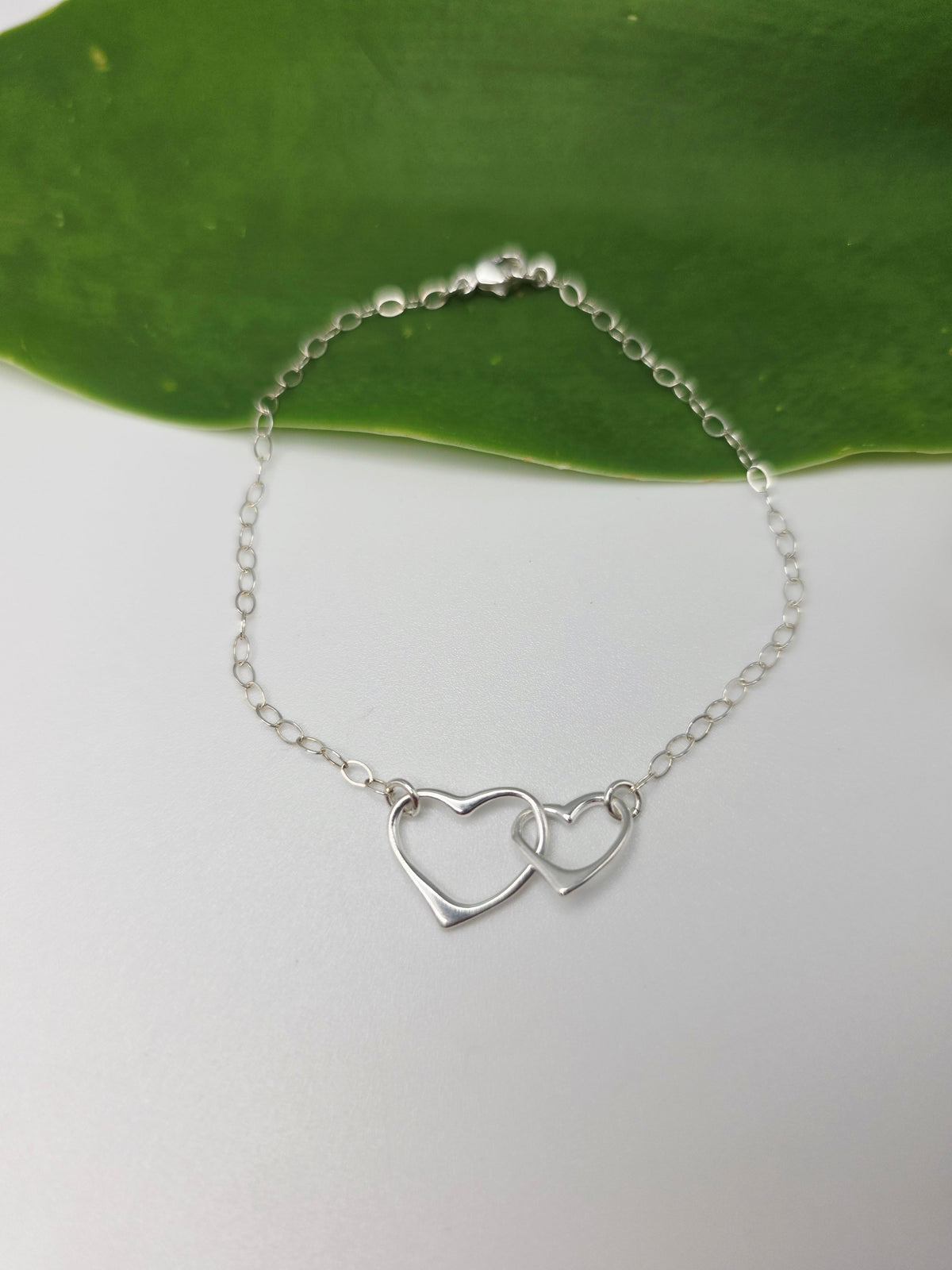 Sterling Silver Double Heart Bracelet My Store
