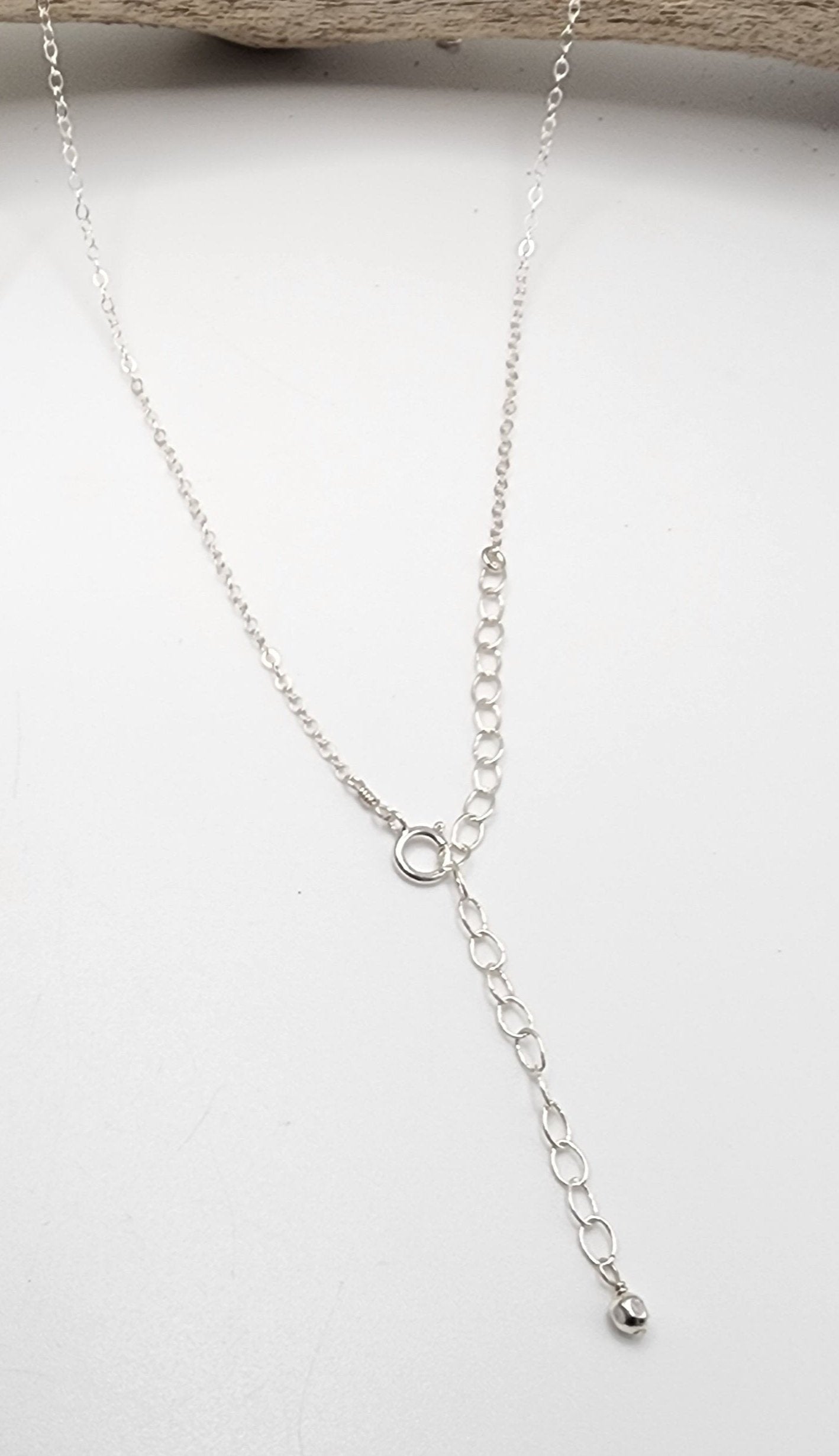 Tiny Sterling Silver Heart Bead Necklace