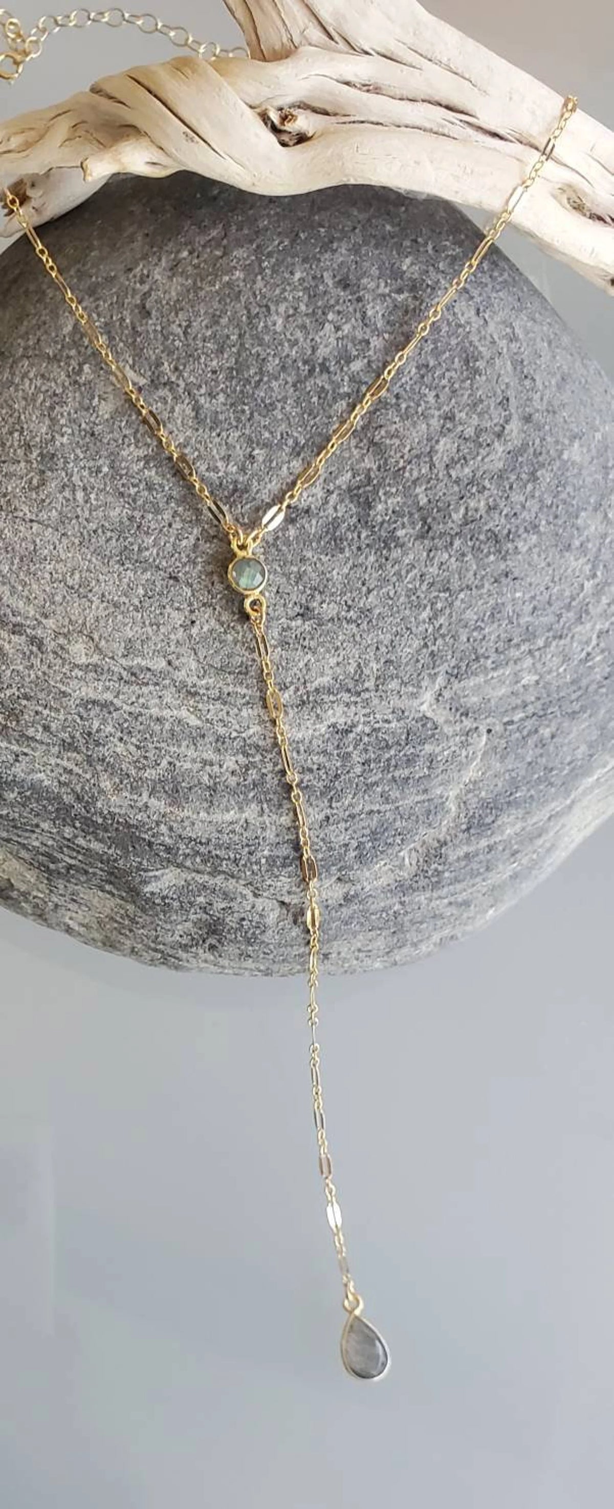 Layered Labradorite Bezel, 3 Necklace Set, 14k Gold Filled, Sterling Silver My Store