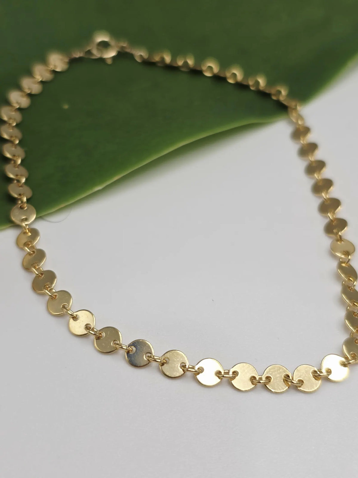 14k Gold Fill Sequin Chain Anklet My Store