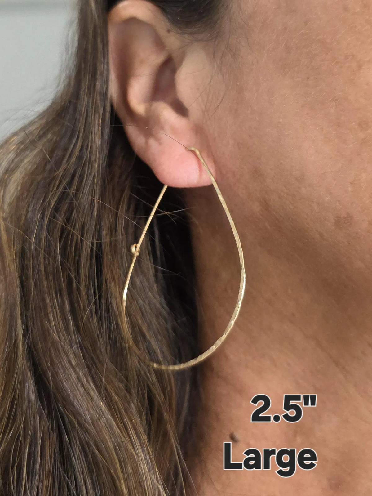 Teardrop Hoop Earrings, 14k Gold Fill My Store