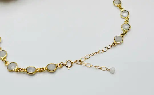 Moonstone Bezel Chain Necklace My Store