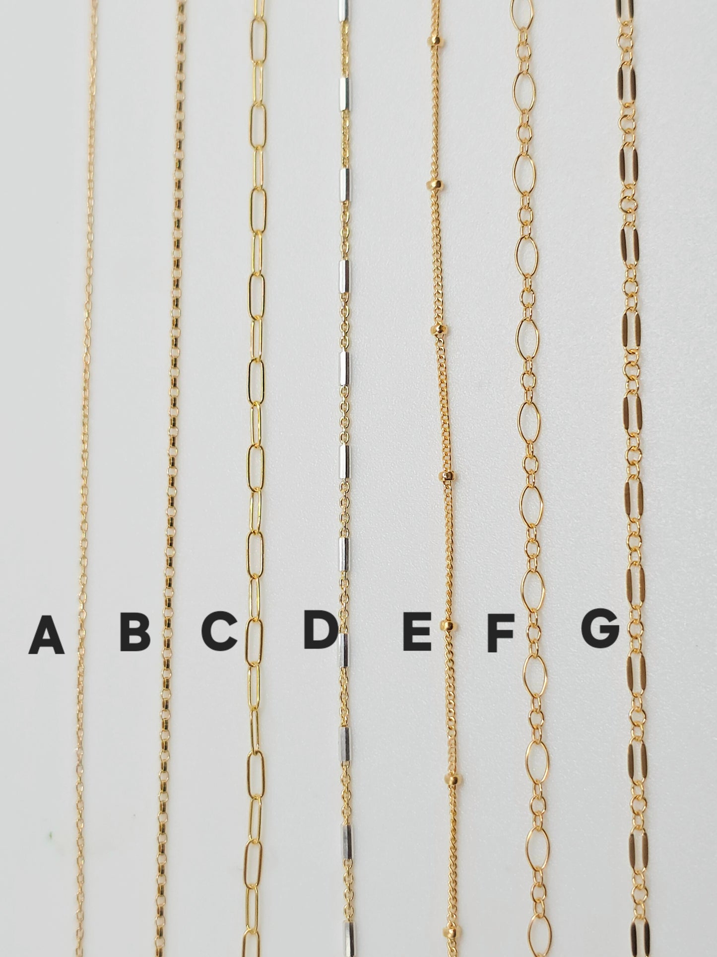 Dainty 14k Gold Filled Chain, Choose Your Style