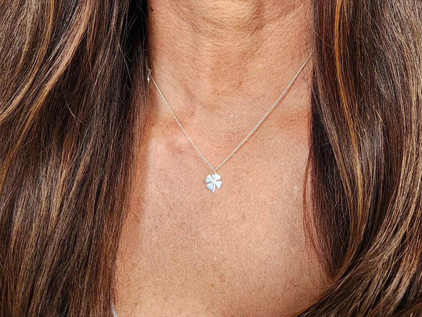 Gold Shamrock Necklace, 4 Leaf Clover My Store