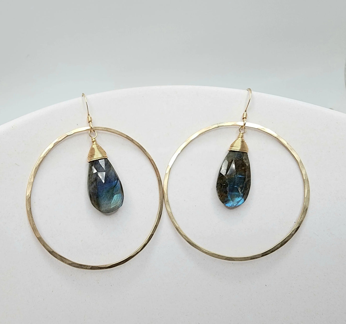 Labradorite Hoop Earrings My Store