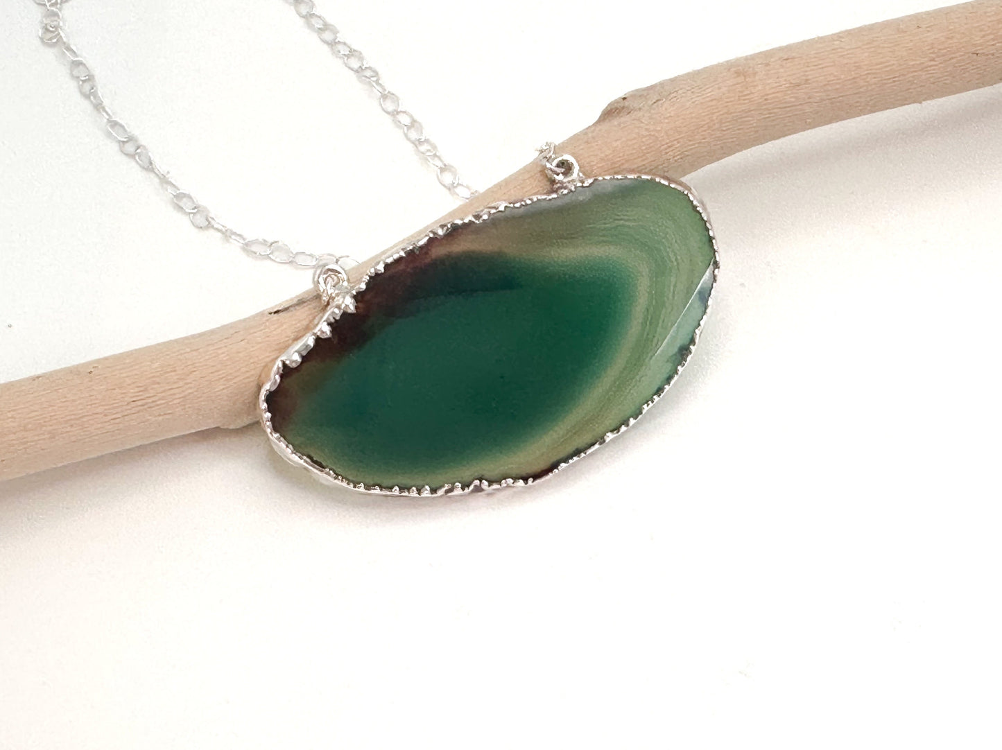 Green Agate Statement Necklace