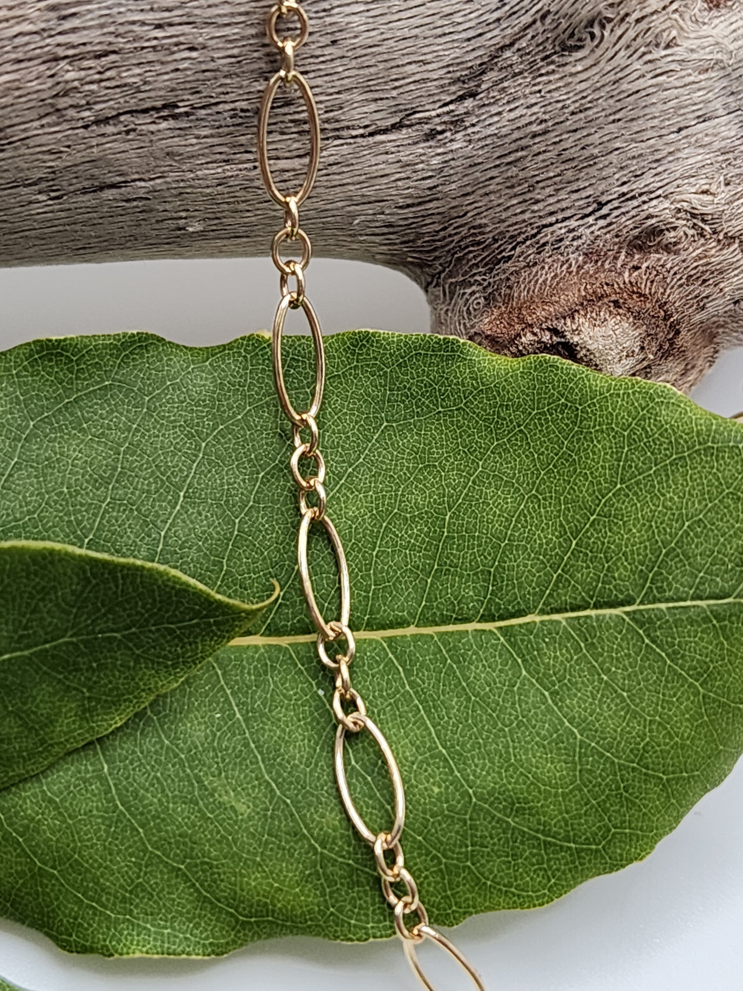 Long Gold Filled Figaro Chain Wrap Necklace