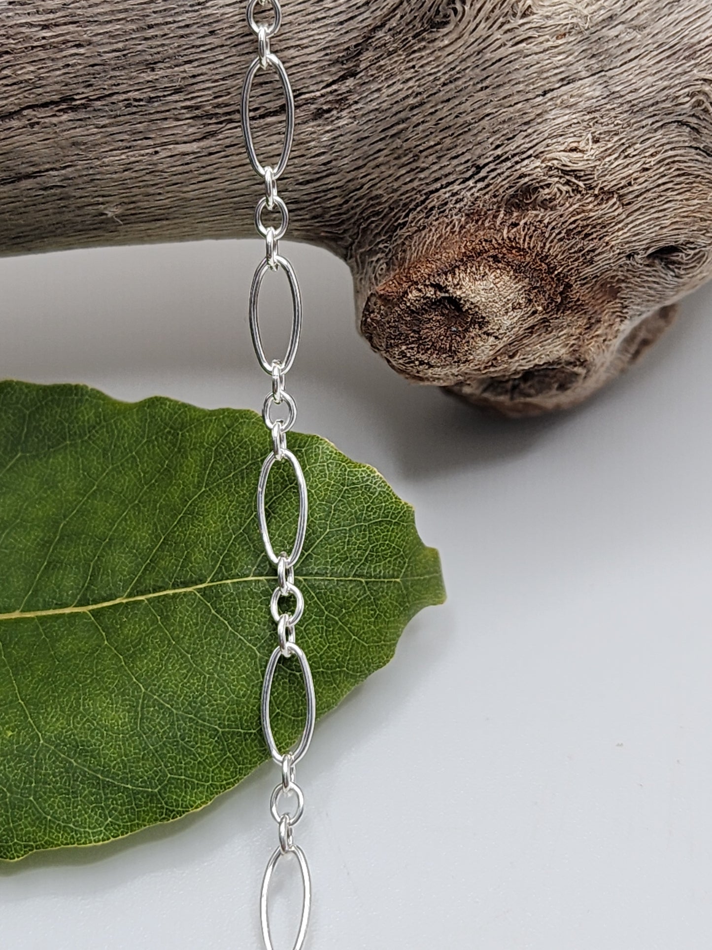 Long Sterling Silver Figaro Chain Wrap Necklace