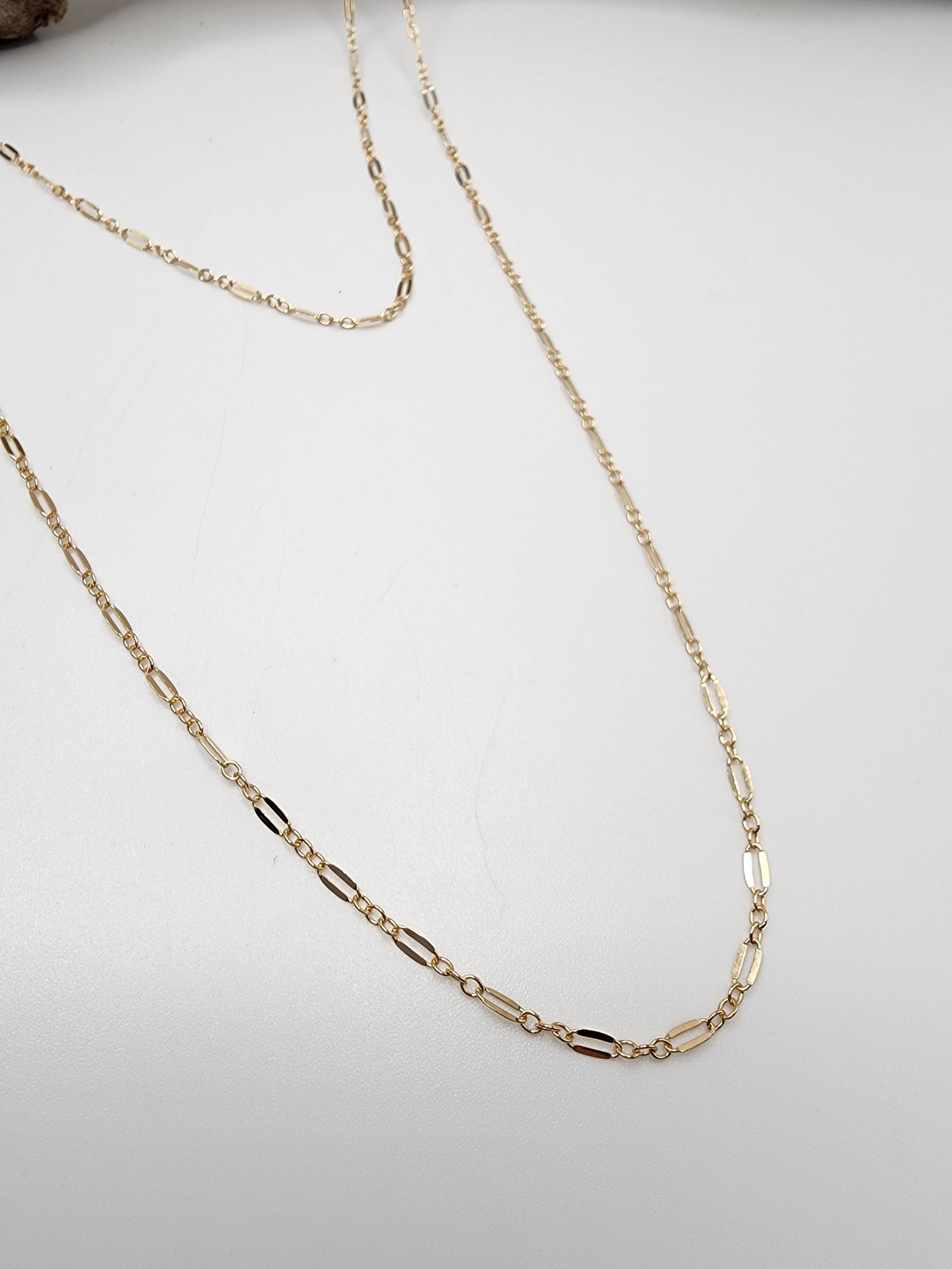 Long Dainty Gold Filled Wrap Necklace