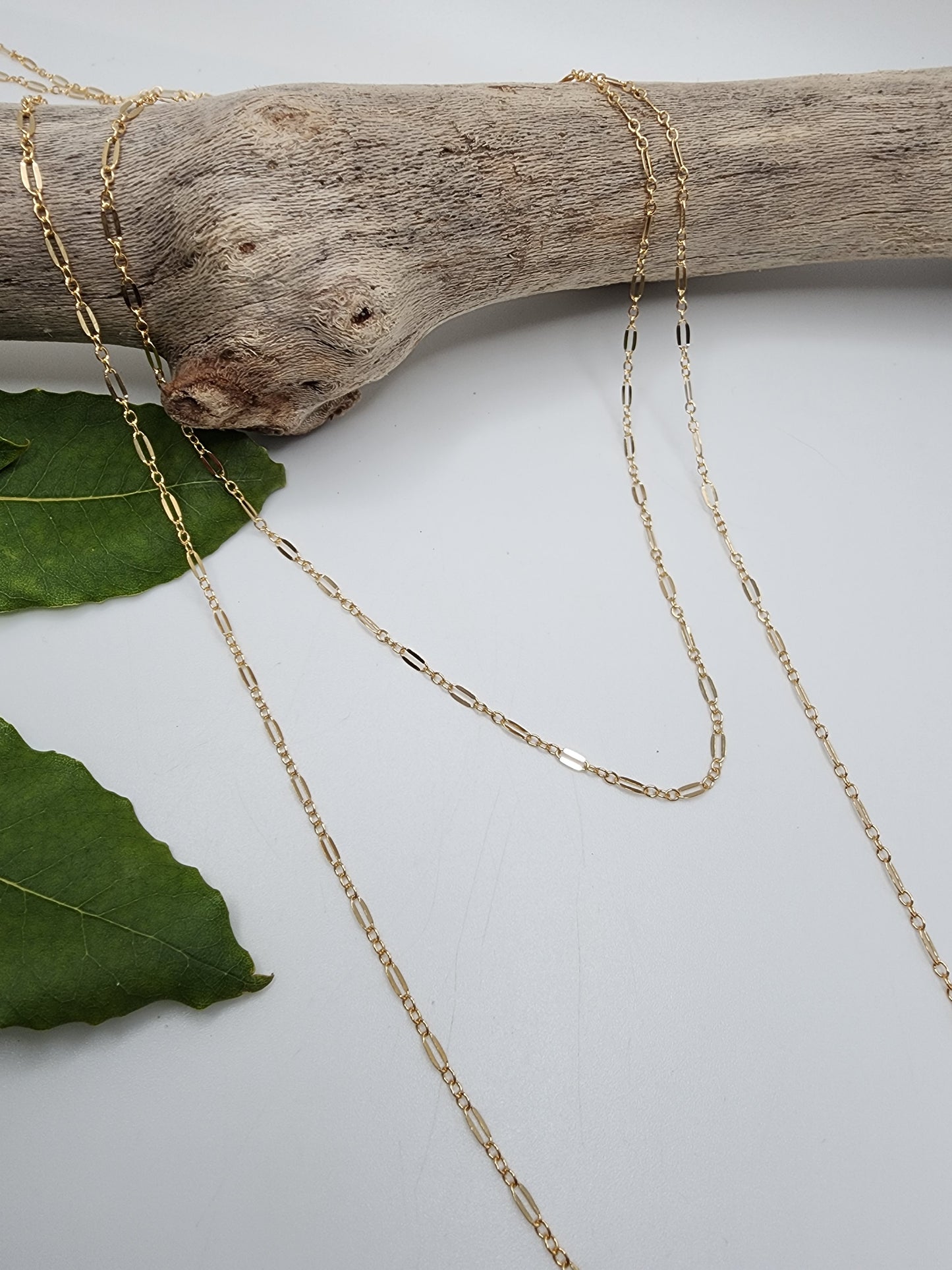 Long Dainty Gold Filled Wrap Necklace