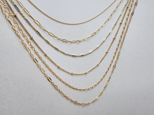 Dainty 14k Gold Filled Chain, Choose Your Style