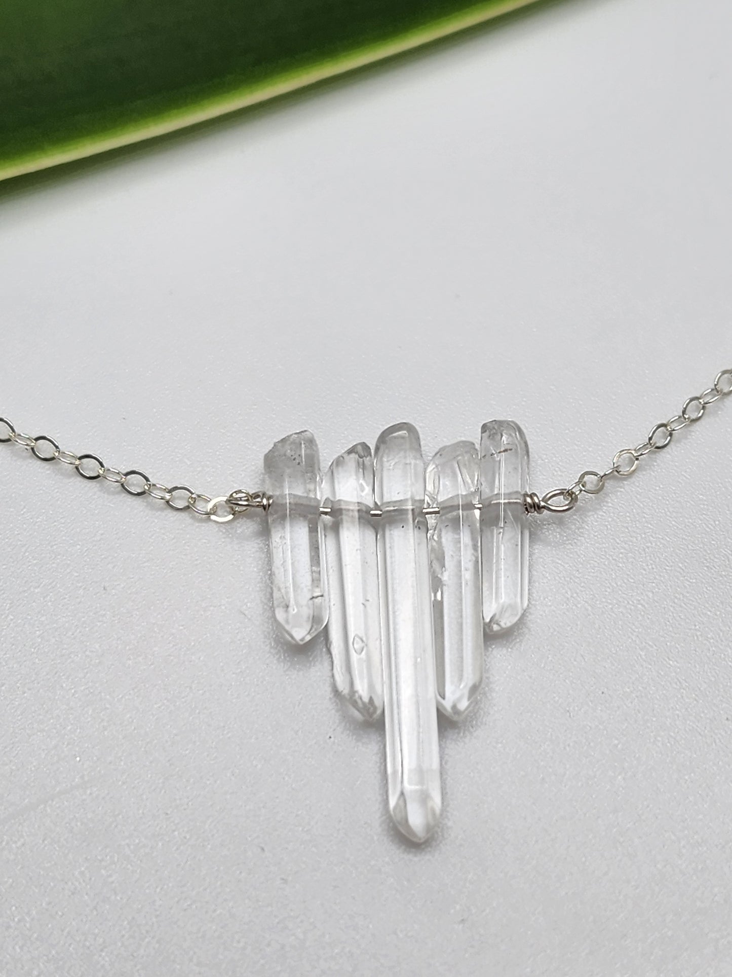 Multi Quartz Crystal Necklace, 14k Gold Filled, Sterling Silver