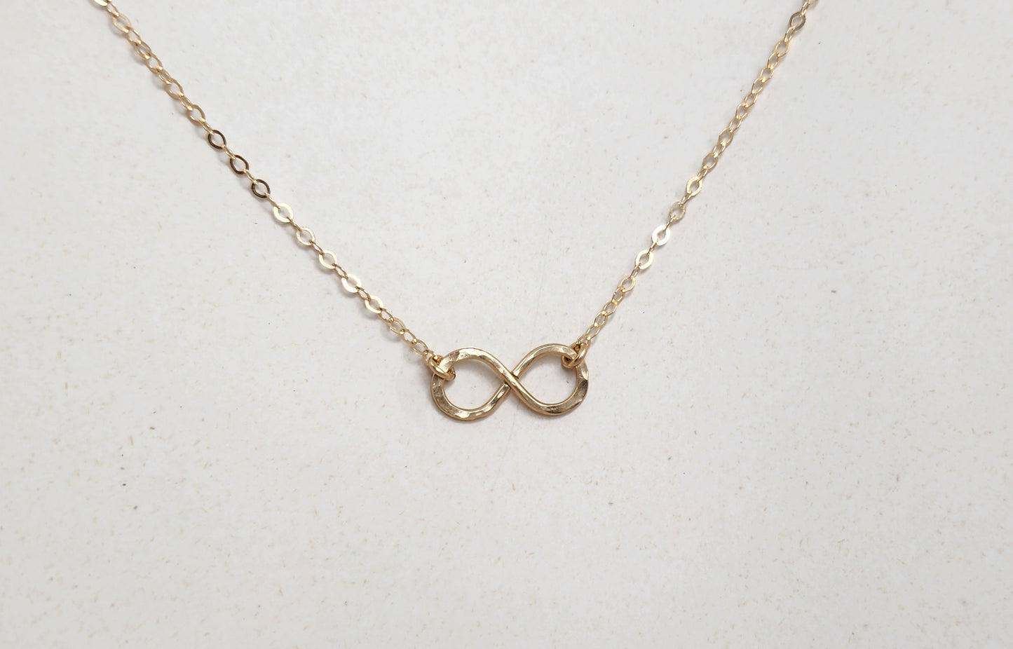 Tiny 14k Gold Filled Infinity Necklace