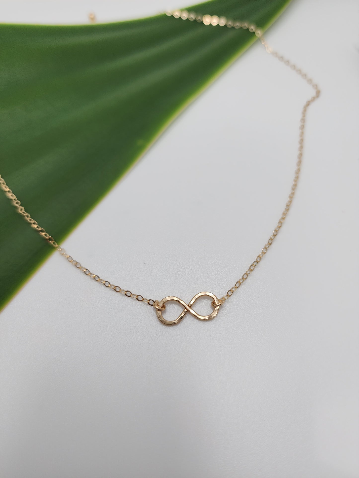 Tiny 14k Gold Filled Infinity Necklace