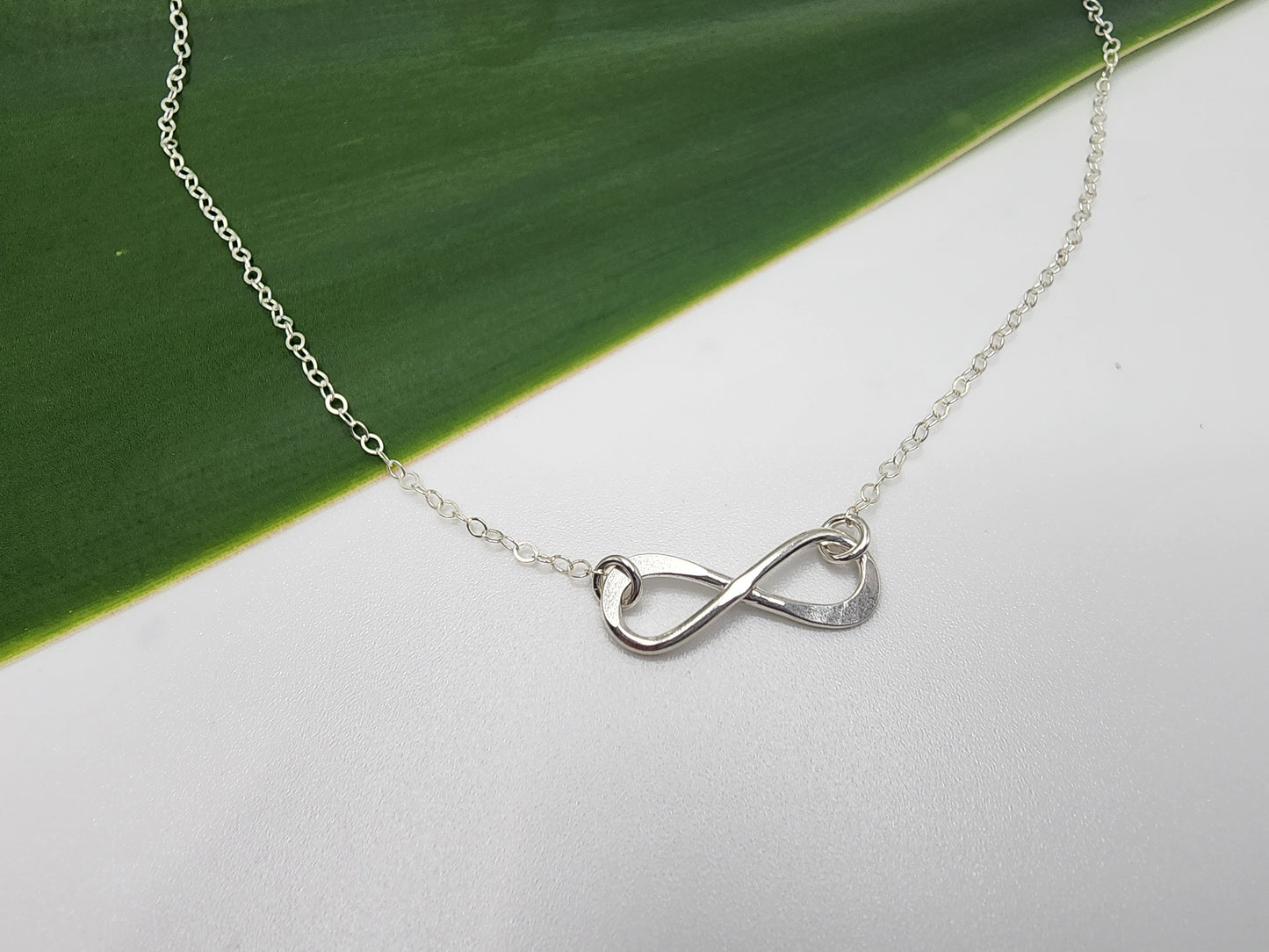 Large Infinity Necklace, Sterling Silver, Vermeil