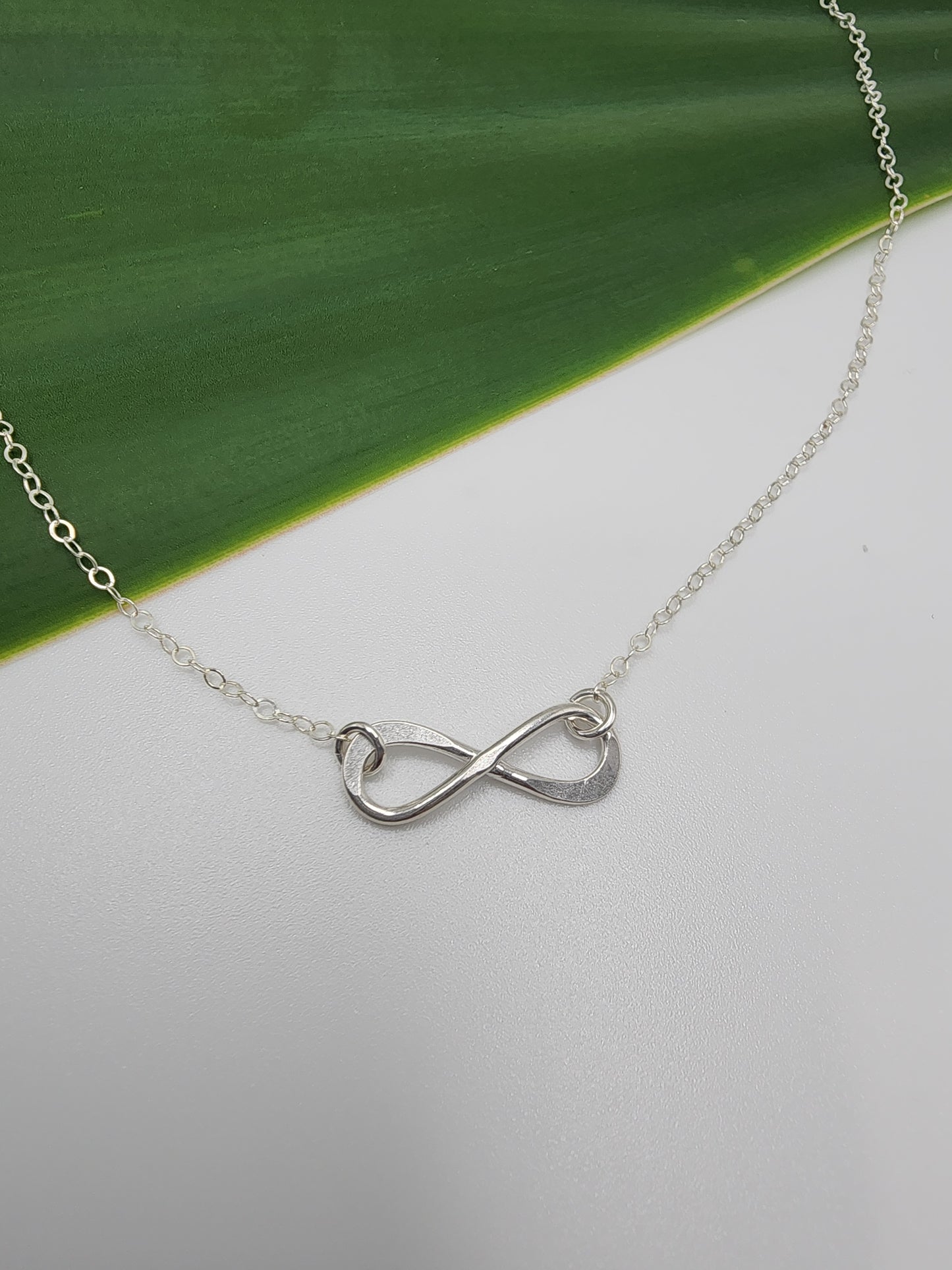 Large Infinity Necklace, Sterling Silver, Vermeil