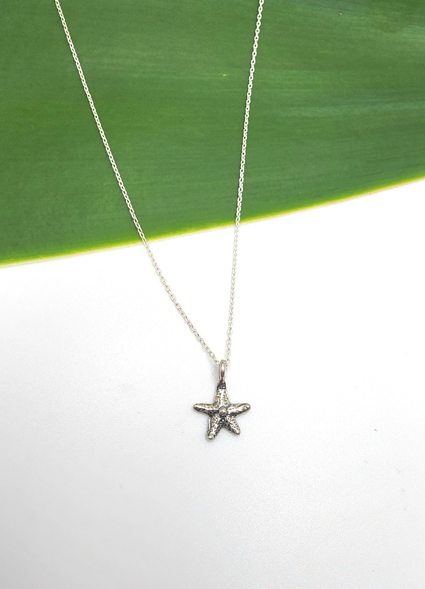 Tiny Sterling Silver Starfish Pendant