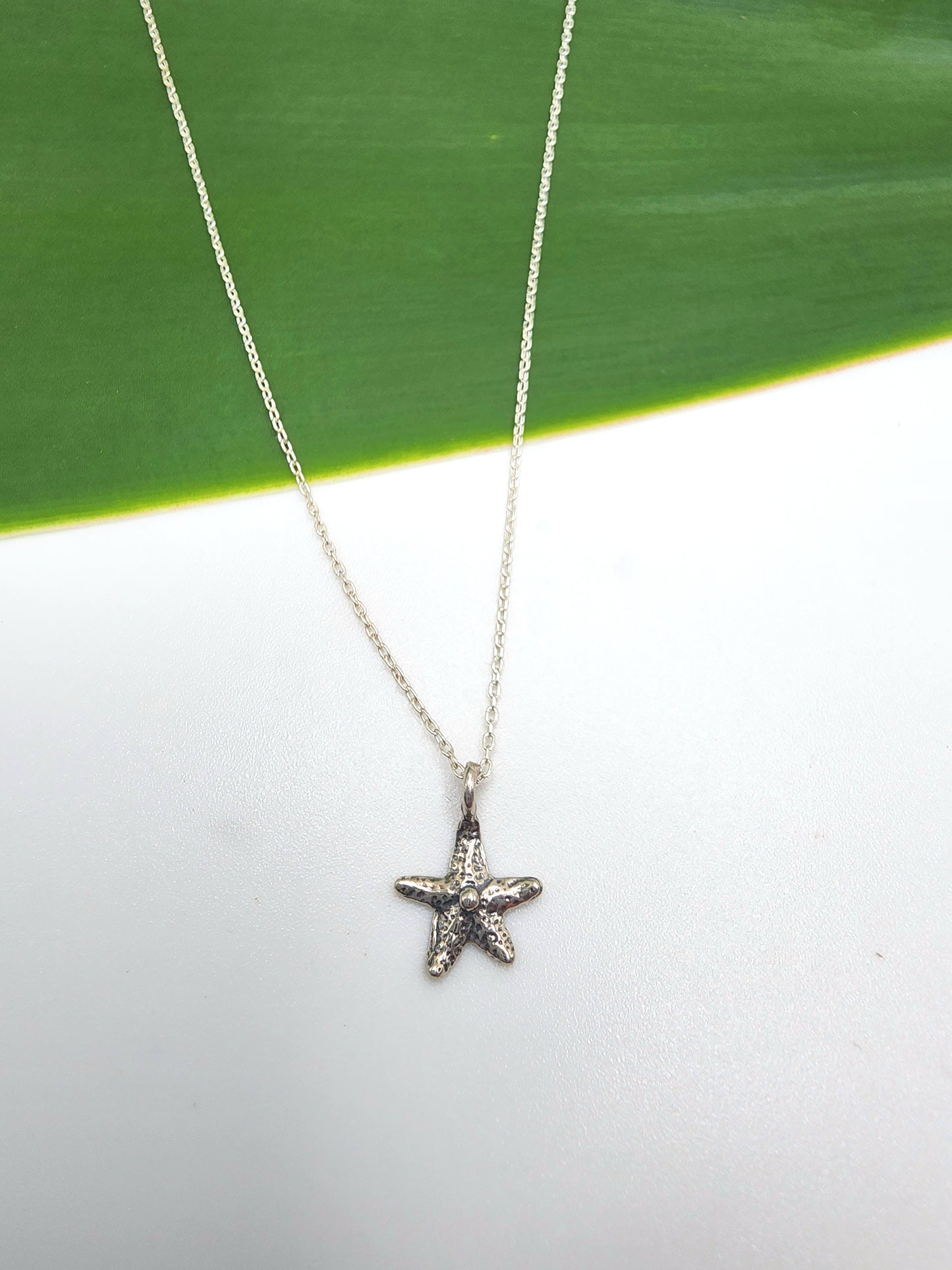 Tiny Sterling Silver Starfish Pendant