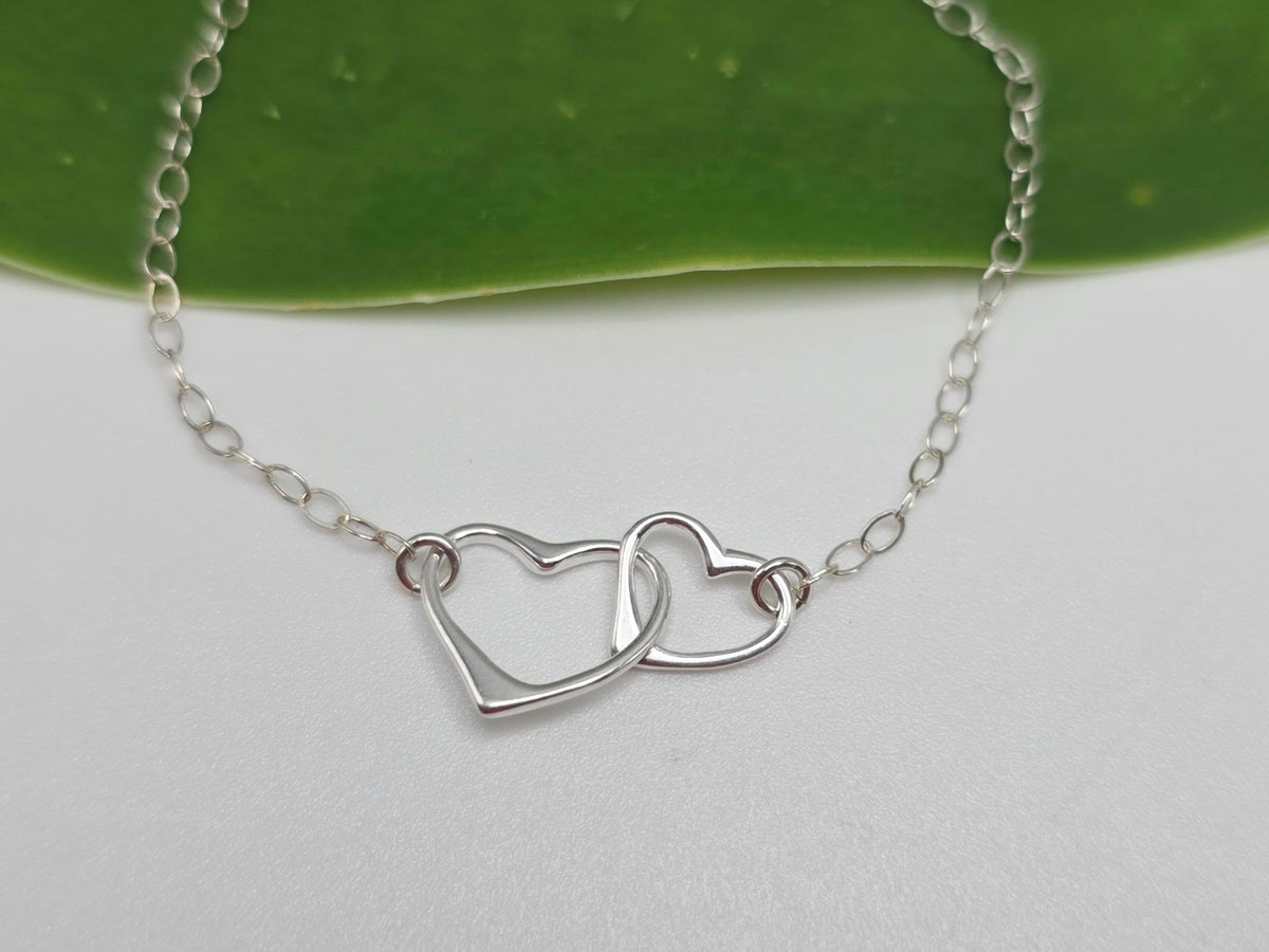 Sterling Silver Double Heart Bracelet My Store