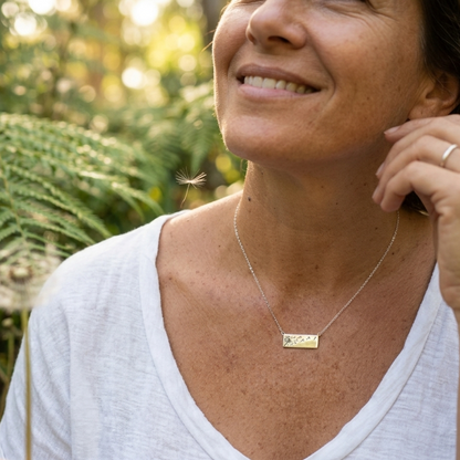Sterling Dandelion Necklace Set, Mother's Necklace