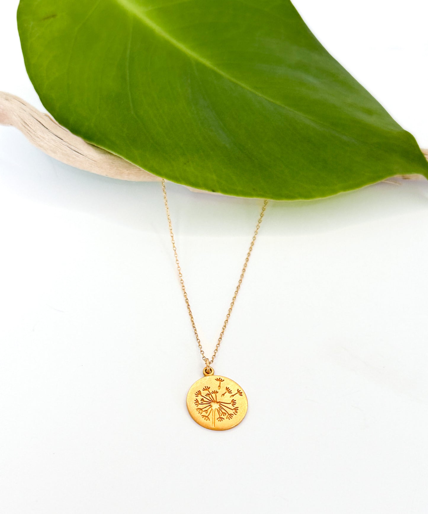 Gold Dandelion Necklace Set, Mother's Necklace