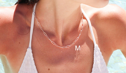 Sterling Silver Paperclip Chain, Small, Medium, Large