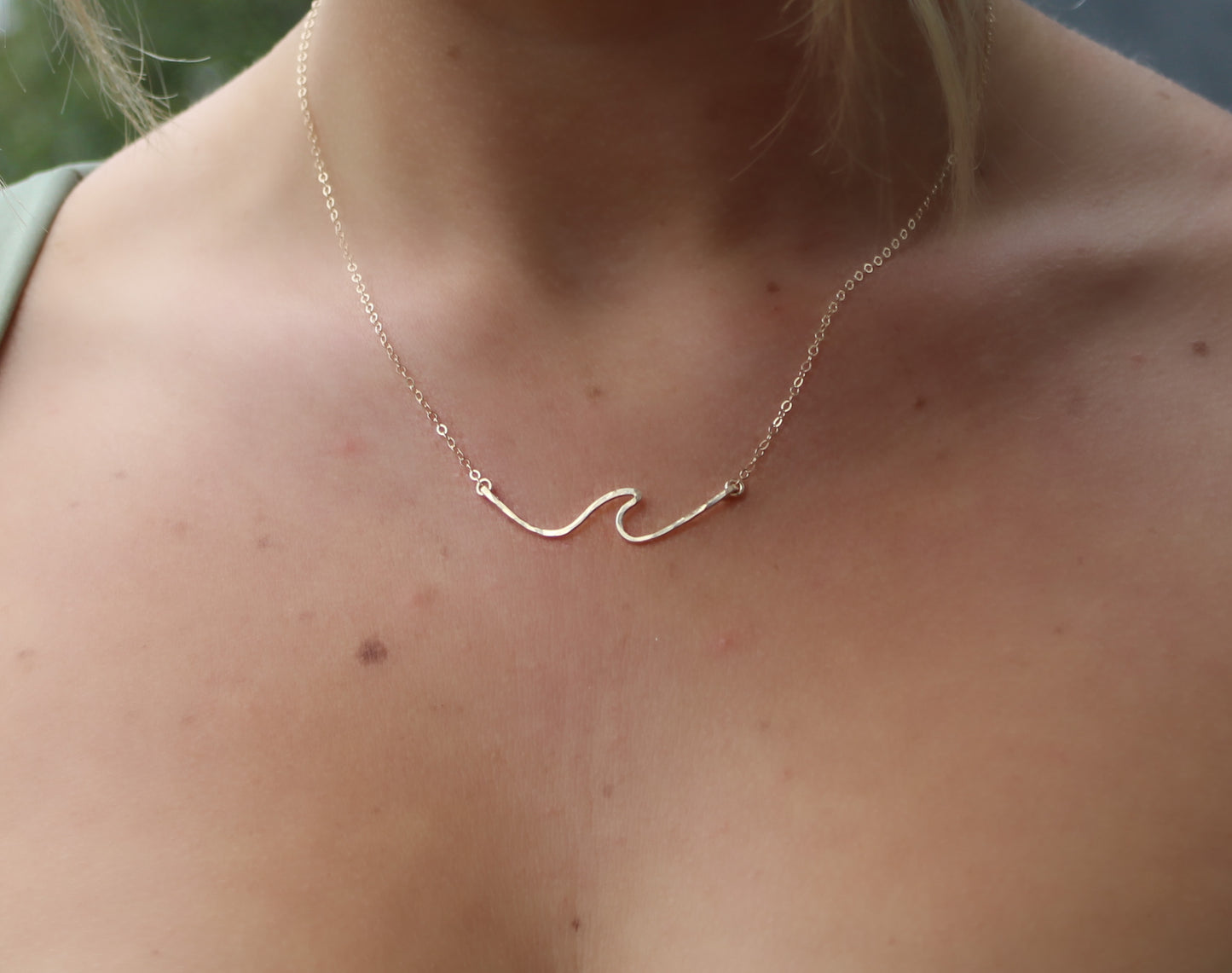 Sterling Silver Wave Necklace