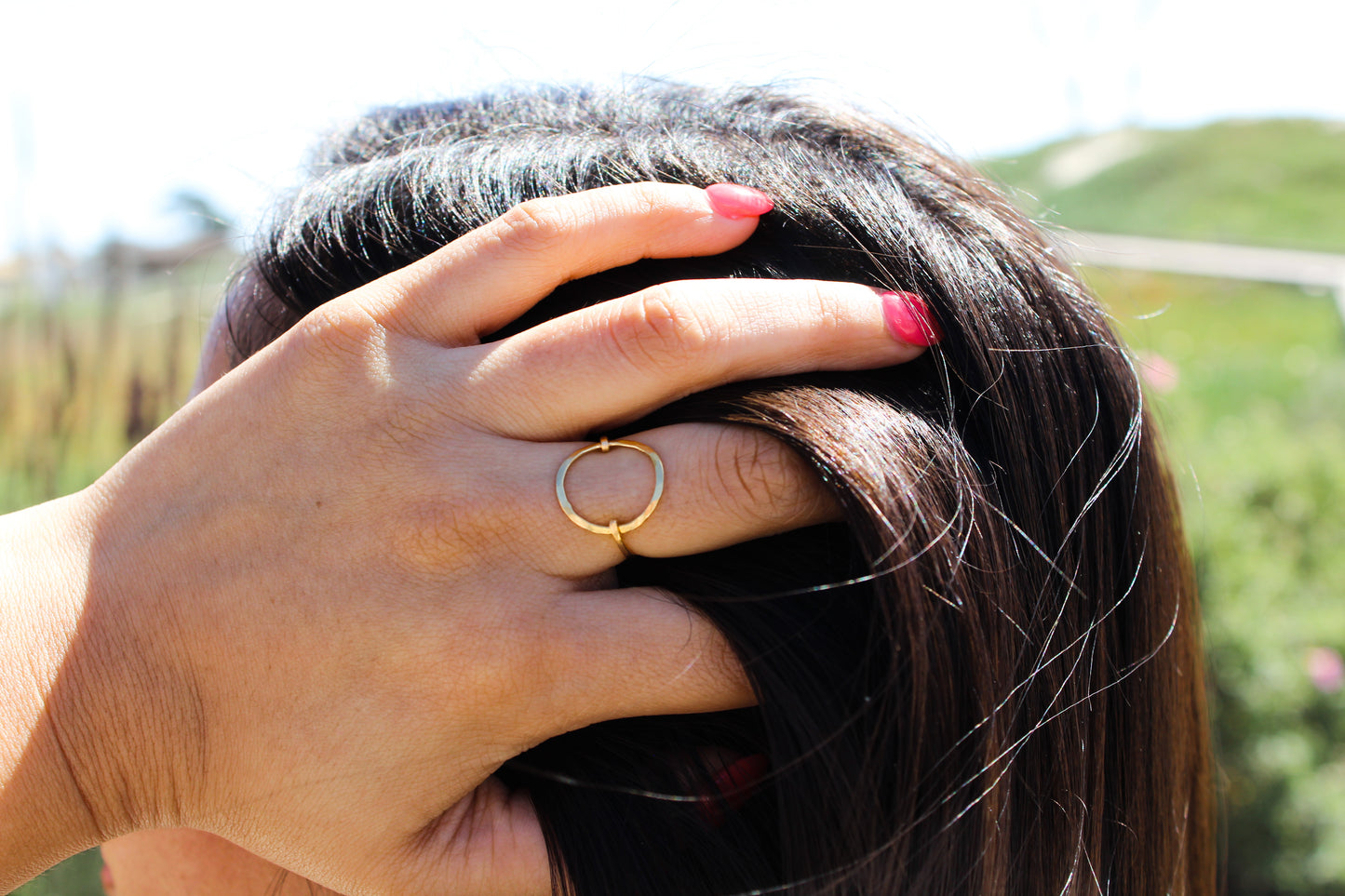 Dainty Sterling Silver Circle Ring