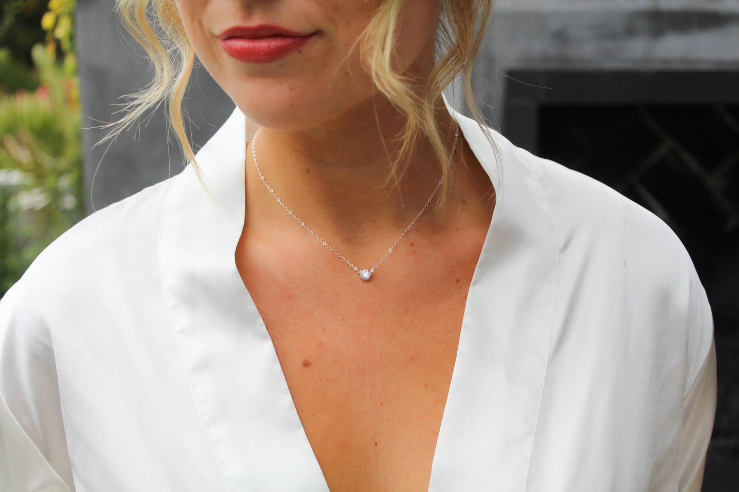 silver necklace