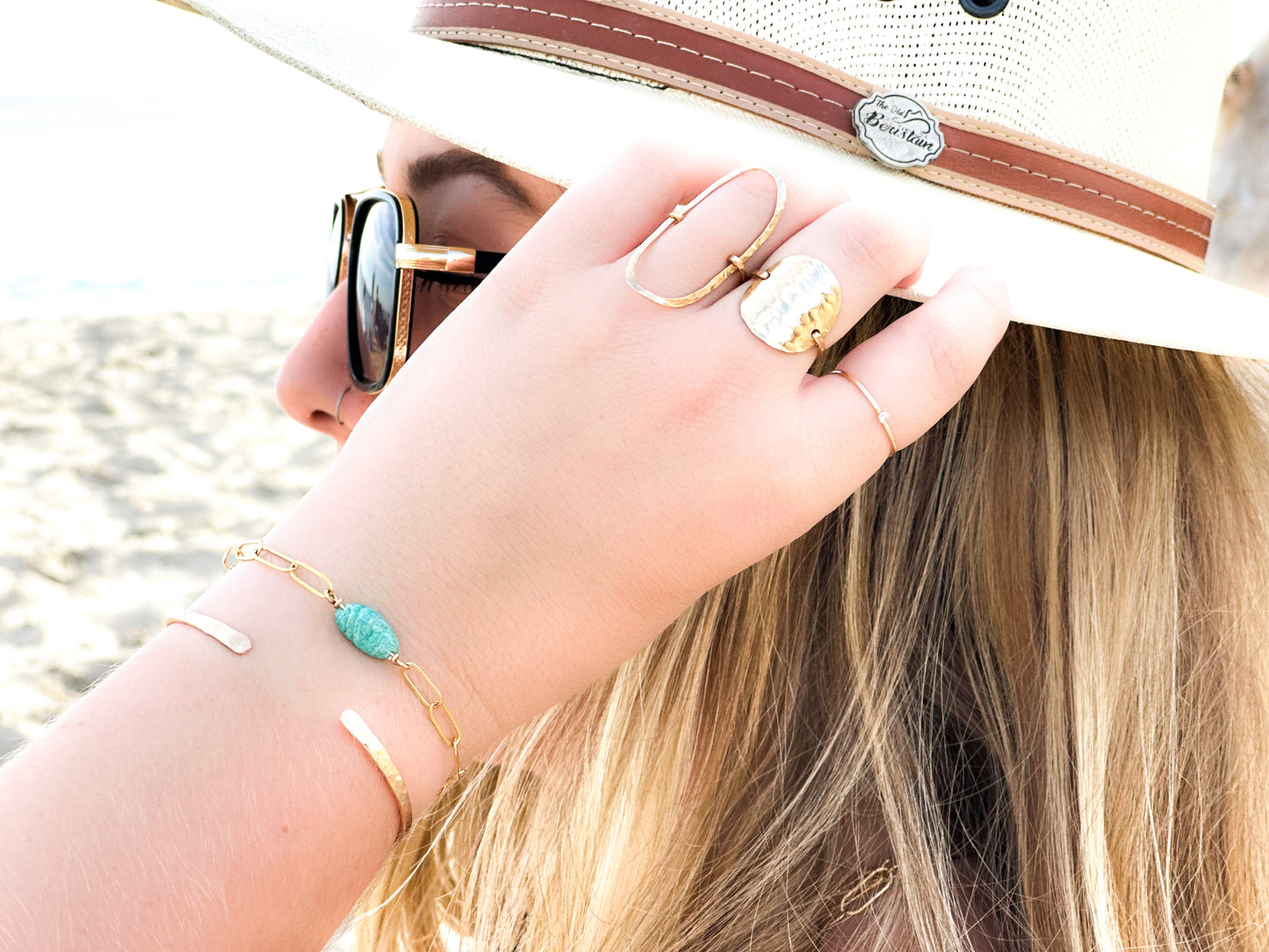 Amazonite Paperclip Chain Bracelet