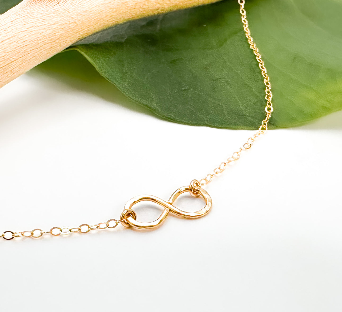 Tiny 14k Gold Filled Infinity Necklace