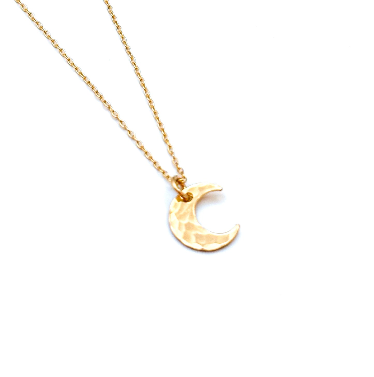 Tiny Gold Filled Moon Necklace