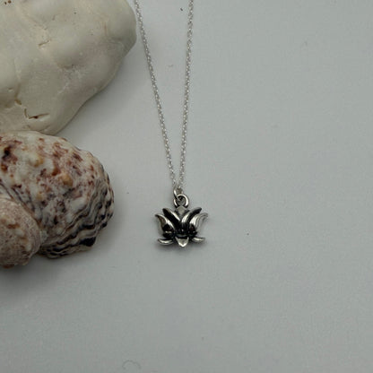 Small Sterling Silver Lotus Necklace My Store