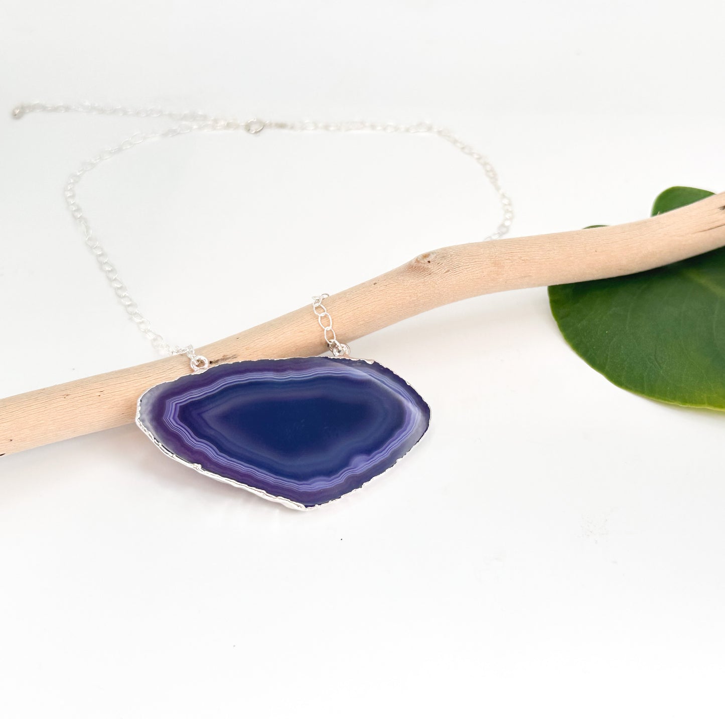 Purple Agate Statement Necklace