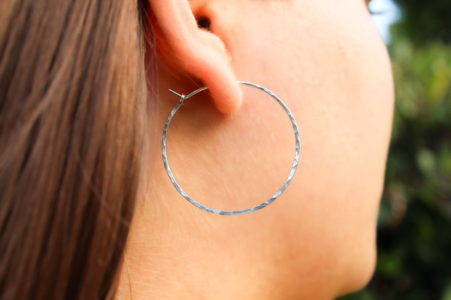 Thin Sterling Silver Hoop Earrings, 3 Sizes