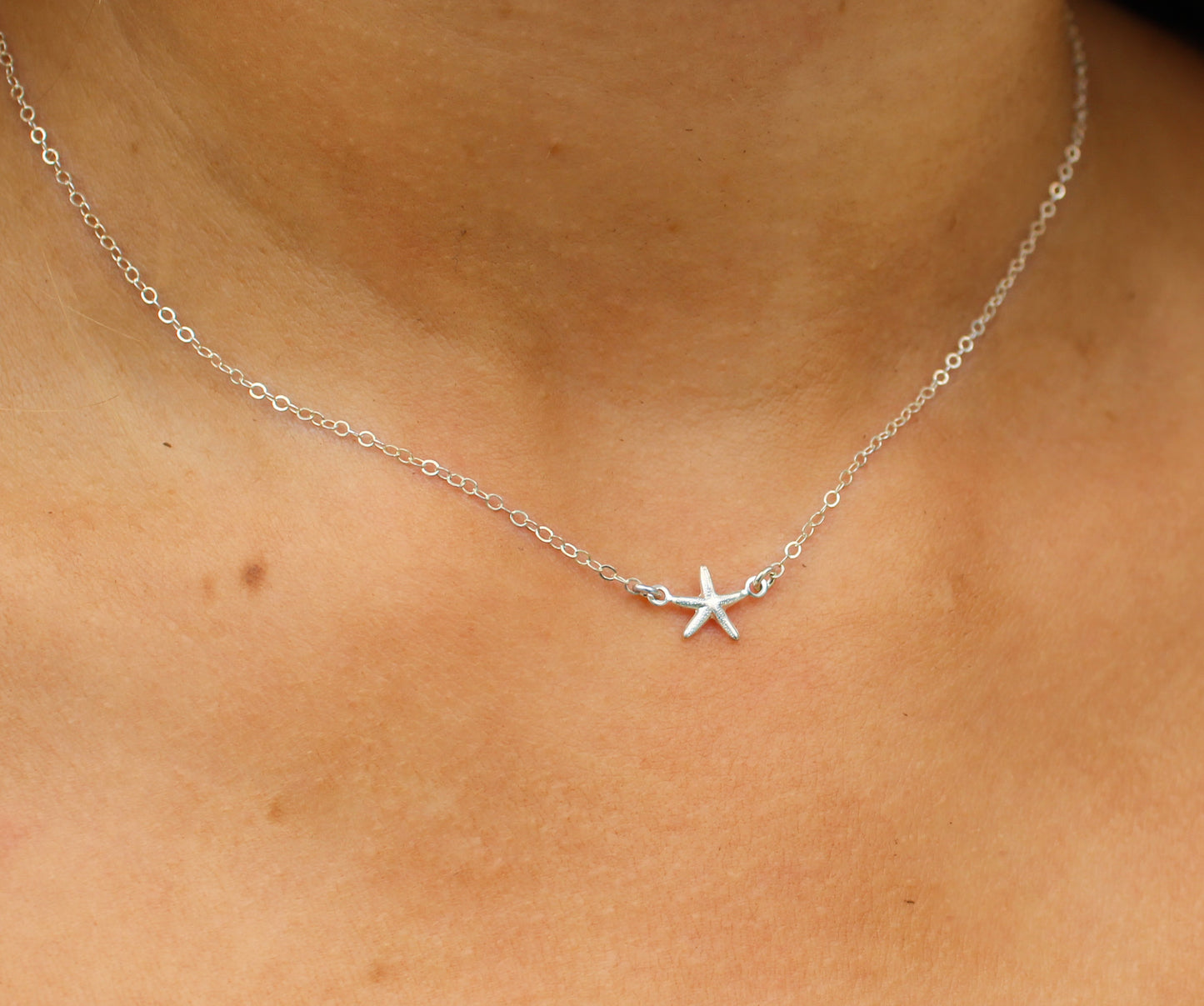 Tiny Gold Filled Starfish Necklace