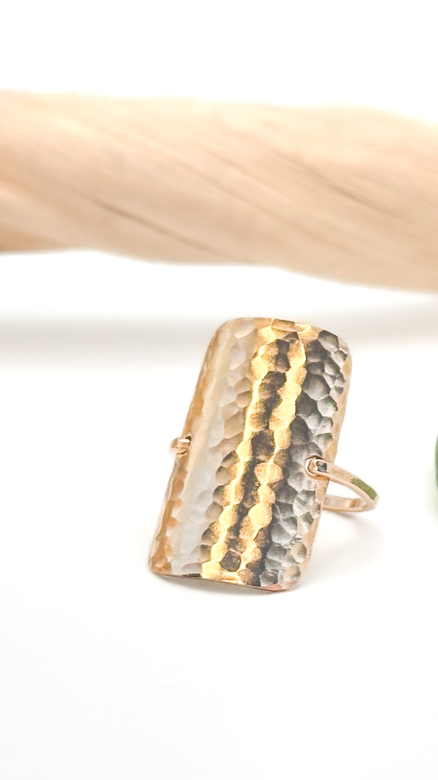 Gold Filled Rectangle Shield Ring