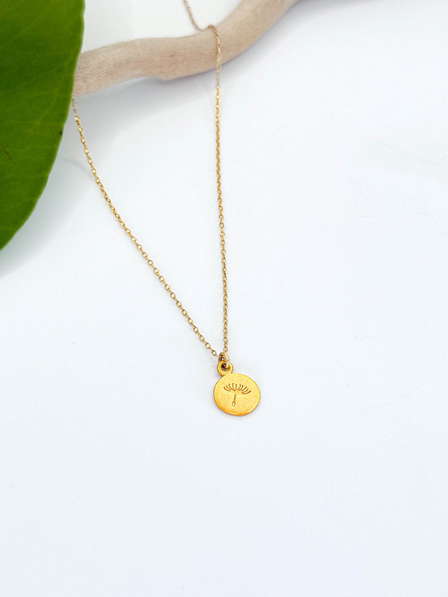 Gold Dandelion Necklace Set, Mother's Necklace