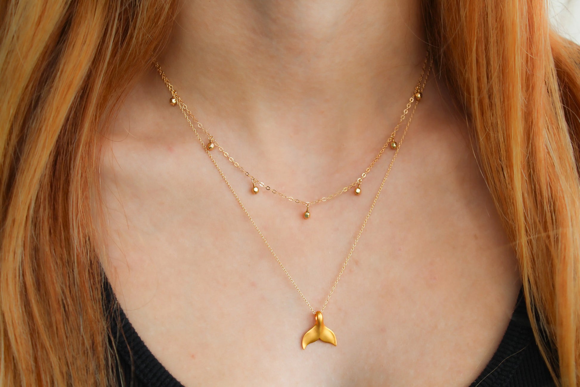 Whale Tail Necklace, Sterling Silver or Gold Vermeil My Store