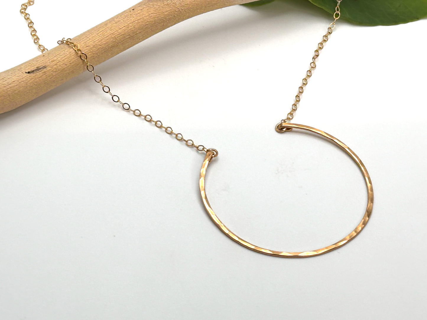 Large Sterling Silver Open Circle necklace