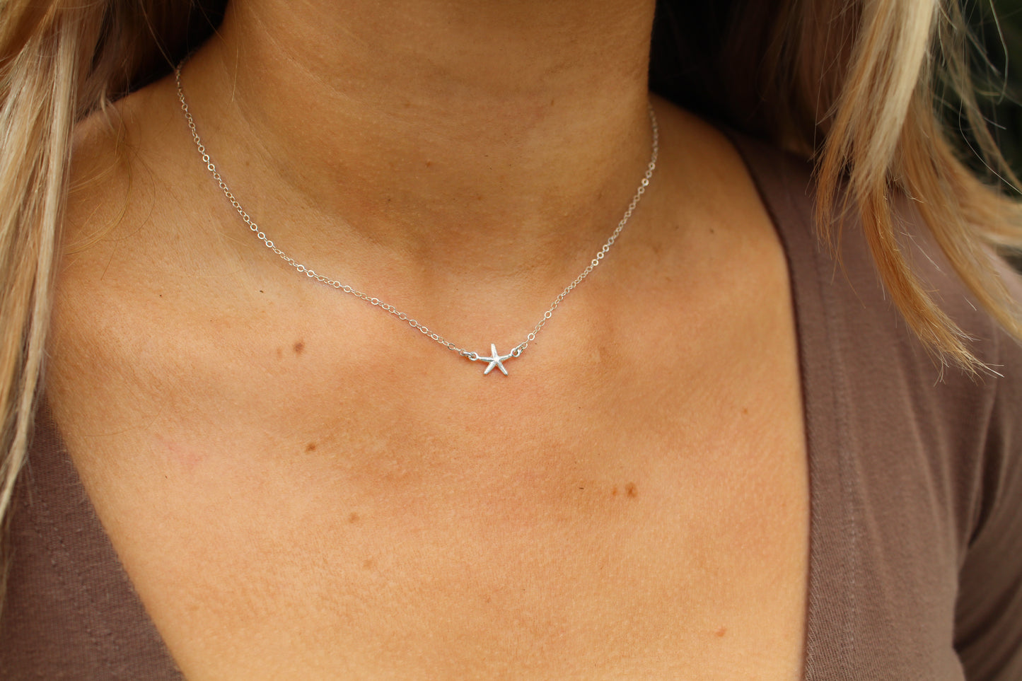 Tiny Gold Filled Starfish Necklace