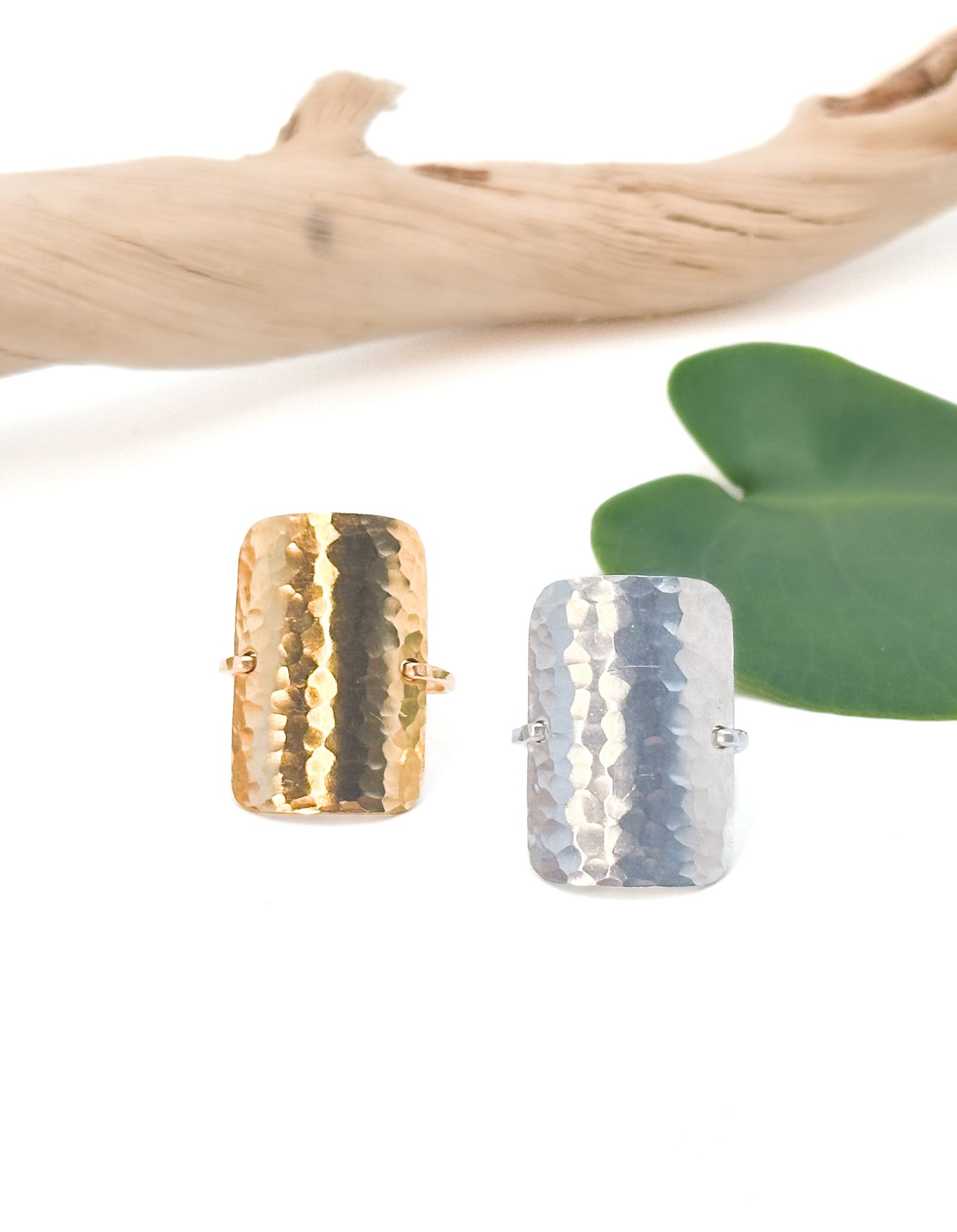 Gold Filled Rectangle Shield Ring