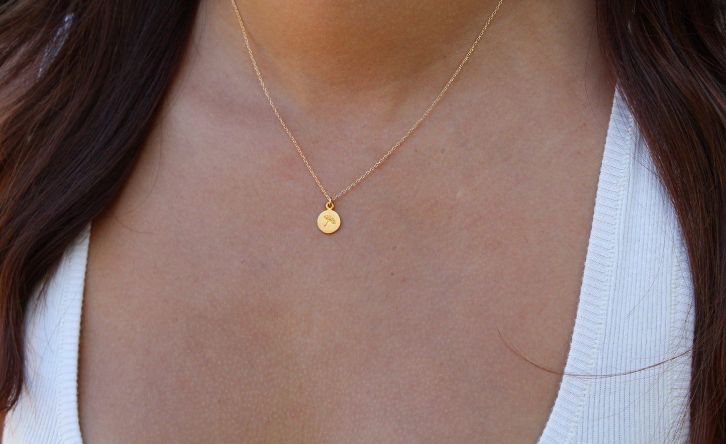 Gold Dandelion Necklace Set, Mother's Necklace