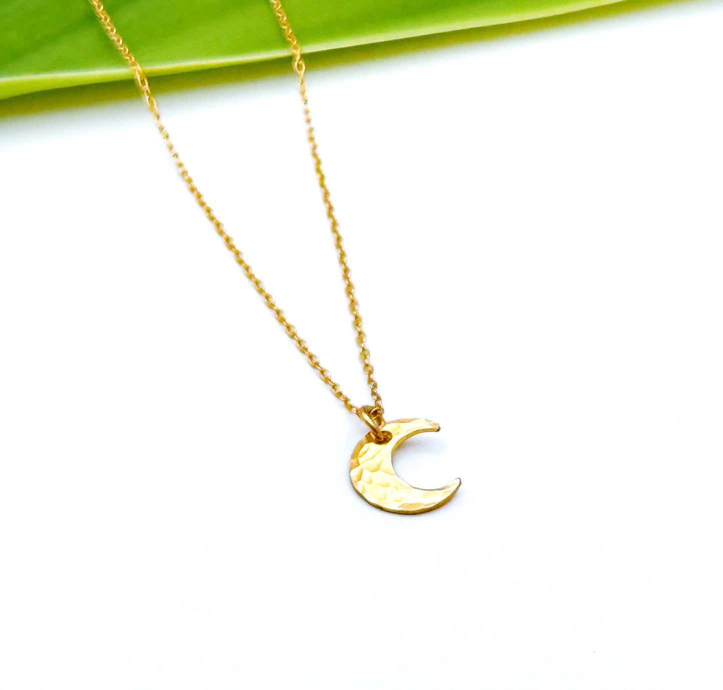 Tiny Gold Filled Moon Necklace