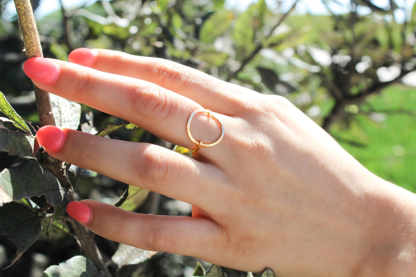 Dainty Sterling Silver Circle Ring