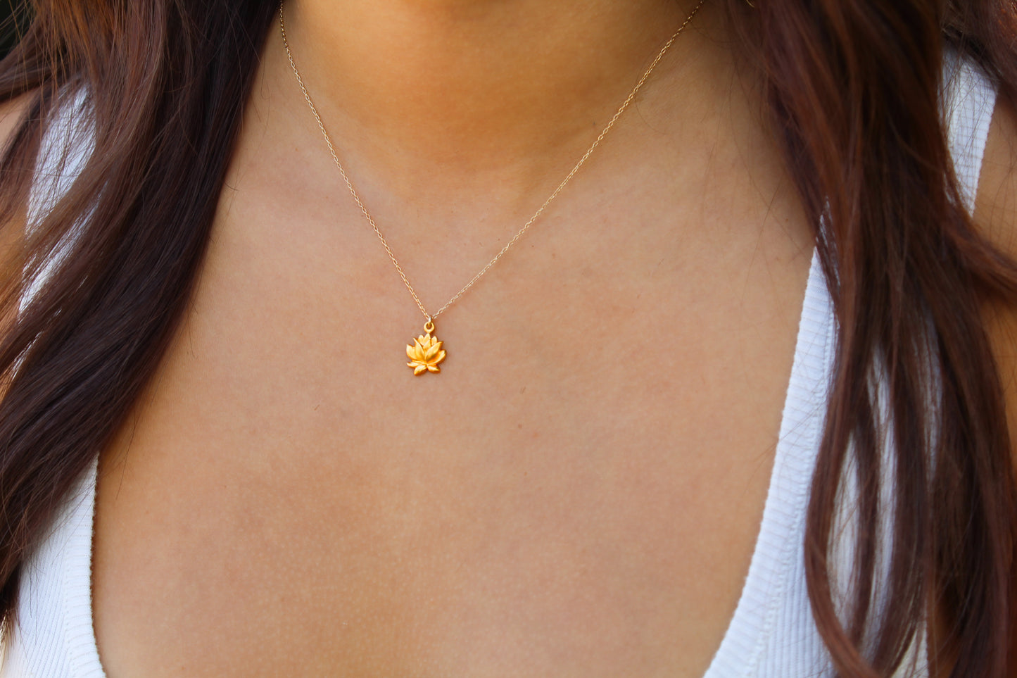 Gold Vermeil Lotus Necklace