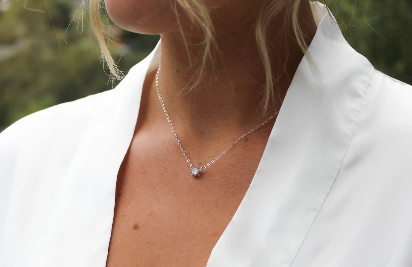 silver necklace
