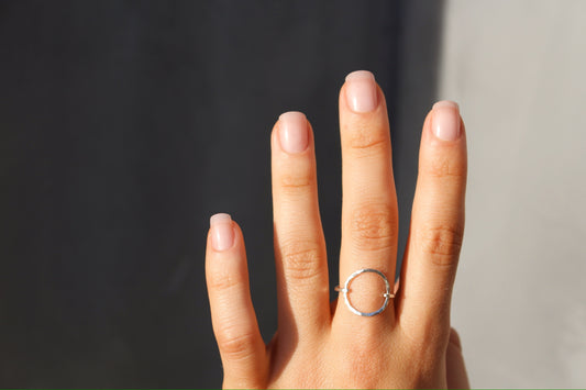 Dainty Sterling Silver Circle Ring